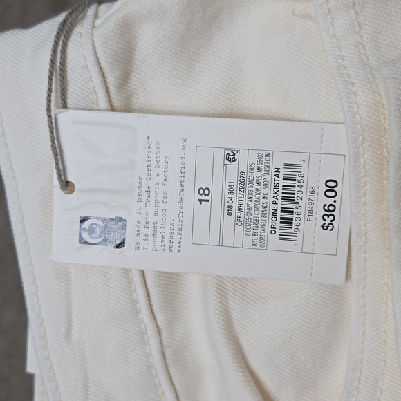 Target Off White Barrel Leg Jeans Sz 18 - Picture 5 of 5